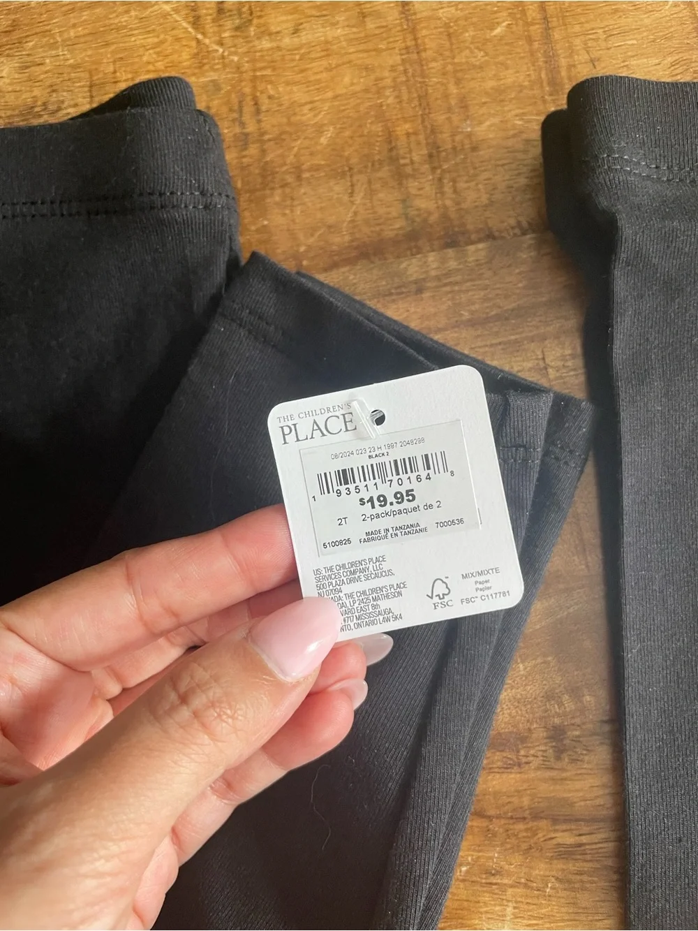 The Children's Place Black Full Length Leggings - 2 pack